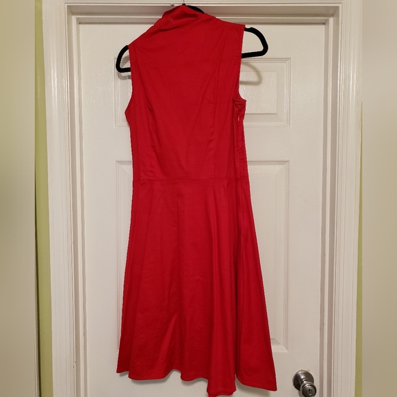 LunaJany Rockabilly Polka Dot Fit and Flare Swing Cocktail Dress & Petticoat - Picture 6 of 12